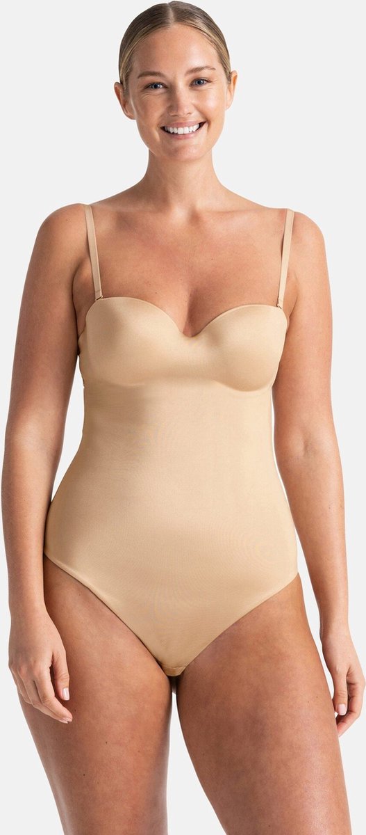 Dorina Corrigerende Body - Dames body - Naadloos - Sublime Sculpt - Licht voorgevormde cups - Verstelbare bandjes - 75E - Huidkleur