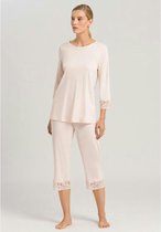 Hanro Pyjama 3/4 broek - 1334 Pink - maat 44 (44) - Dames Volwassenen - 100% katoen- 077928-1334-44