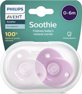 Philips Avent Soothie Heart, conçu autour des contours naturels du visage de bébé, en silicone de qualité médicale, 2 pièces, SCF099/22,Rose clair/Rose framboise