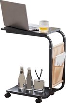 Bijzettafel - Bedtafel Laptoptafel - tafeltje - Laptopstandaard - Laptop - Schoottafel - Laptop desk -Bijzettafel zwart -