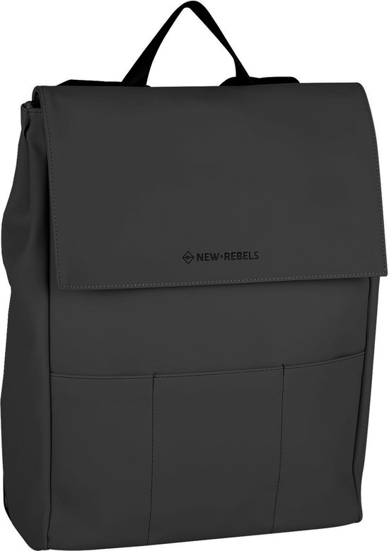 New Rebels Omar Lincoln Zwart 17L Rugtas met Flap Waterafstotend Laptop 15.6