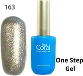 SeaCoral One Step No Wipe Gellak, Gel Nagellak, GelPolish, zónder kleeflaag, UV en LED, kleur 163