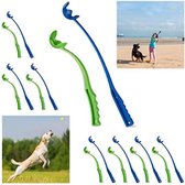 Ballenwerper voor honden - Ballenwerper - 49 x 6,5 x 4,5 cm - Blauw en Groen