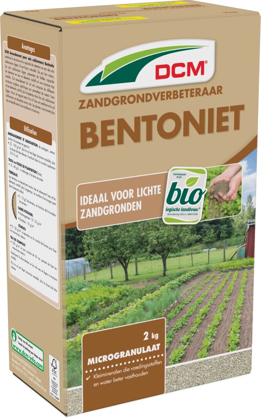 12 substraten & bodemverbeteraars voor planten 5 DCM ZANDGRVERBETERAAR BENTONIET 2KG