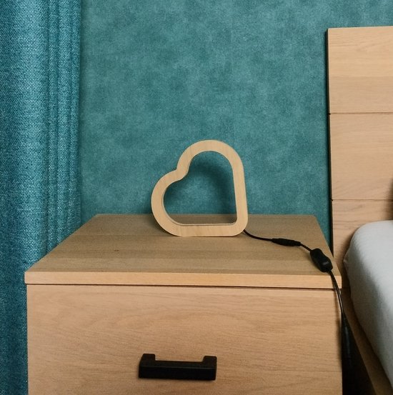 Hartlamp - Eiken - Wandlamp - Tafel lamp - LED van Gloled — afbeelding 2