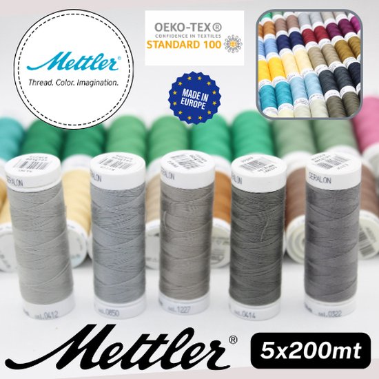 Ackermann Borduurgaren Set 12 X 260 M Dikte 40 - 100% Polyester Hoogglanzend