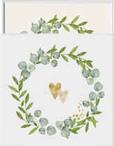 1 Decoratiedoos met 20 papieren lunch servetten - Two Hearts - Huwelijk - Bruiloft - Geschenk