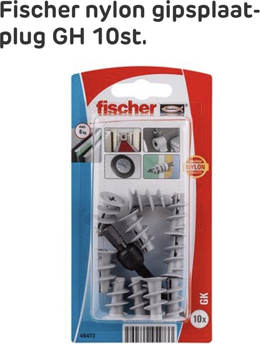 Fischer nylon gipsplaatplug GH 10st. - Fischer