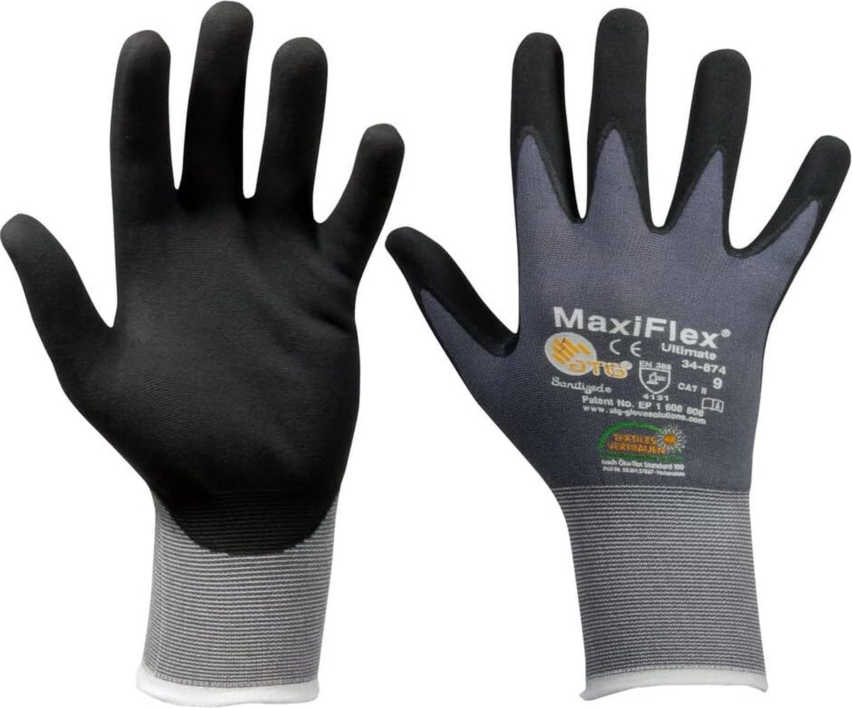 SW-Stahl Z633, G Nylon gebreide handschoenen Nitril/PU-schuim, maat 10 10 paar spaarpakket