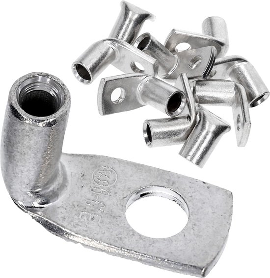 Foto: 10 stuks kalitec ka1 l6 in de handel verkrijgbare buiskabelschoenen haaks 6 mm m6 i zonder kijkgat i 90 i made in germany