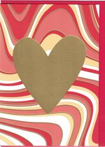 Kaart - Valentijn - Blanco - liefde - Goud hart SVS06-B