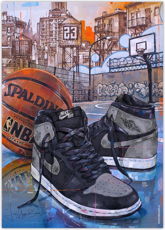 Sneaker poster basketball shadow 1.0 50x70 cm