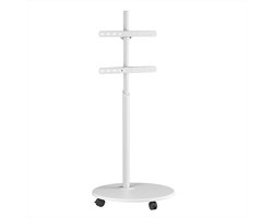 Arius TV Standaard - TV Statief - Ronde Voet - Wit