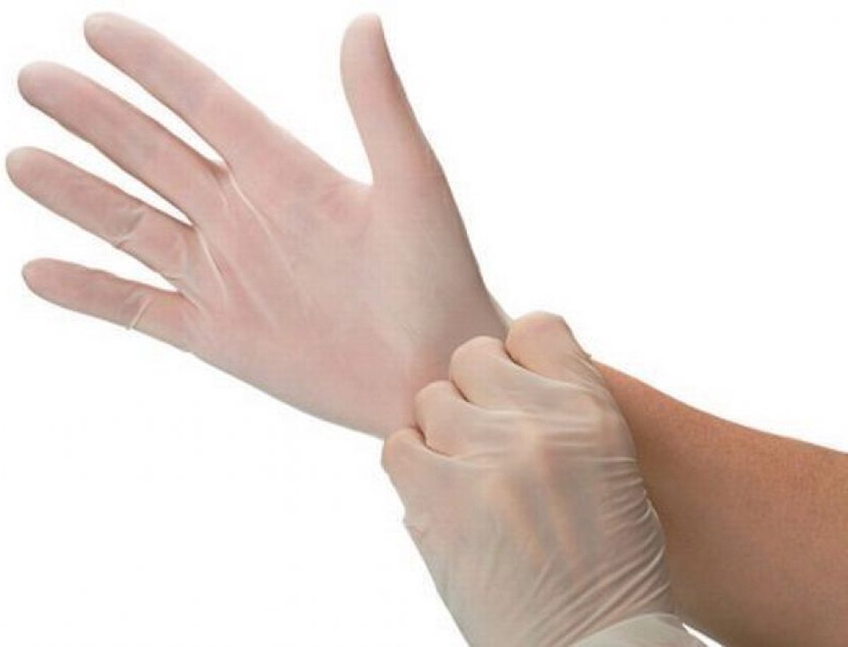 Handschoenen Vinyl Gepoederd Transparant Wegwerp - Large - 100 stuks/doos