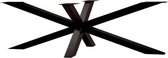 Zwarte stalen matrix tafelpoot hoogte 72 cm en breedte 240 cm (koker 6 x 6)