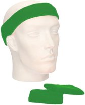 Go Go Gadget - Zweetband set - 3delig - 1 hoofdband + 2 polsbandjes - Groen