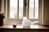 Mini Urn - Vogel - Wit met Zilver - Urn - Urn voor thuis