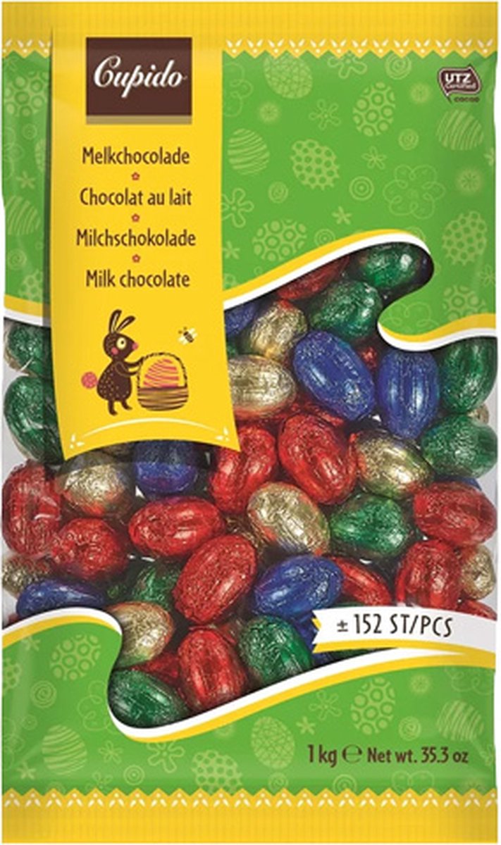 Paaseieren - melkchocolade - 1 KG - 145 paaseitjes