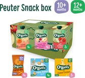 Organix Knijpfruit&Snacks Maandbox 12+ Maanden - 20 stuks - 100% Biologisch - Tussendoortje, Snacks en Knijpfruit - Babyvoeding