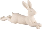 Dekoratief | Bunny liggend, wit, cement, 26x9x14cm | A240791