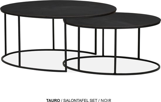 Maxfurn - Set ovale salontafel | kleur: Noir