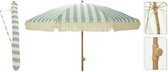 Pro Garden Parasol Gestreept - 200 cm - Groen Wit