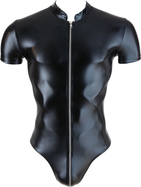 Korte Wetlook Body voor Mannen bol