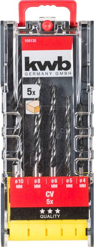 kwb 109156 HSS Set de forets 3 pièces DIN 338 tige cylindrique 3 pc(s)