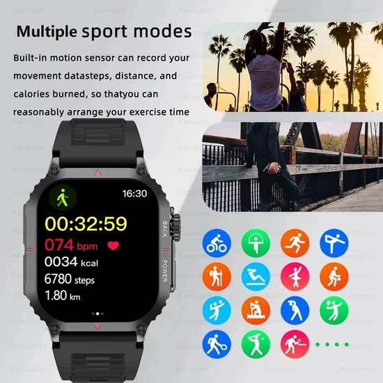 Soudorv Smartwatch voor dames en heren, HD smartwatch met bluetooth-oproepen Soudorv Smartwatch voor dames en heren, HD smartwatch met bluetooth-oproepen