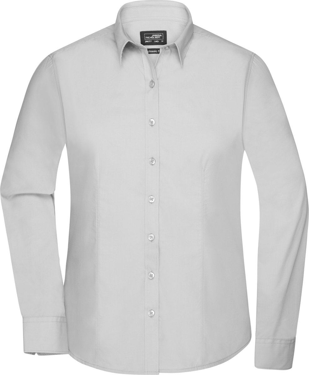 Daiber Blouse Dames Met Lange Mouwen (Licht Grijs) Maat S
