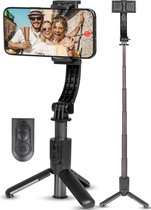 Nuvance - Stabilisateur de cardan - Selfie Stick - 3 axes - avec trépied et télécommande - Trépied