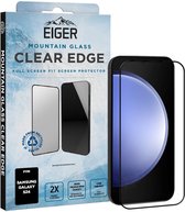 Protecteur d'écran Eiger Mountain Glass Edge adapté au Samsung Galaxy S24 | Case Friendly | Verre trempé | Plein écran | Glas recyclé