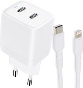Chargeur USB C avec câble de chargement - 2 mètres - Convient pour Apple iPhone 14, Lightning, iPad, MacBook - Phreeze Original - Adaptateur USBC - Adaptateur USB-C