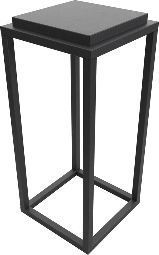 Steellish Light Zuil - Sokkel - Plantenzuil - Zwart - Metaal - 85 cm