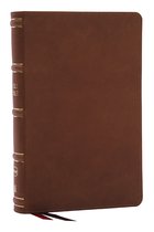 NKJV, Single-Column Reference Bible, Verse-by-verse, Brown Genuine Leather, Red Letter, Comfort Print