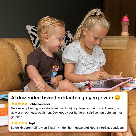 LCD Tekentablet "Roze" 10 inch - Educatief Speelgoed - Speelgoed Meisjes - Sinterklaas Speelgoed - Schoencadeautjes - Sint - Grafische Tablet - Writing Tablet - Speelgoed 4 Jaar - Leren Tekenen - Cadeau Meisje 3 Jaar - Kinderspeelgoed 3 jaar - 6 Jaar