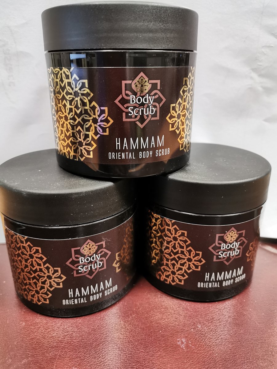 3X Lichaamsscrub - Bodyscrub - Hammam - Oriental scrub - 500 gram