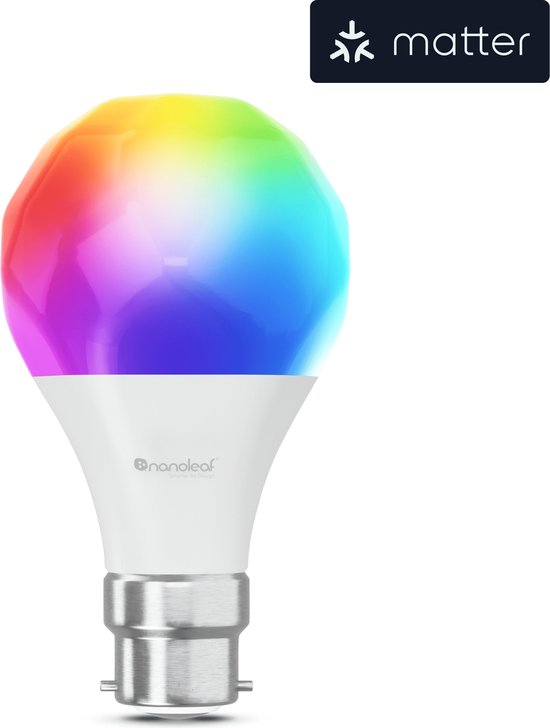 Nanoleaf Matter B22 Smart Bulb - Slimme Verlichting - B22 Fitting - Matter, Bluetooth, Google, Apple, Alexa Compatibel