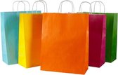papieren tas - Papieren Tassen Kraft | Papieren Draagtassen met Handgrepen 50 Coloured Paper Bags