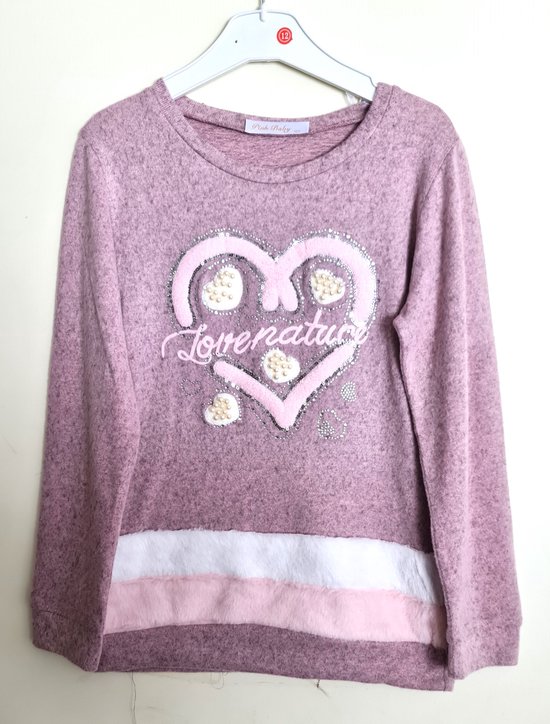 Pull Filles Rose Love Nature Taille 134/140