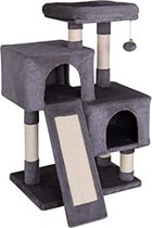 Krabplank voor katten - Krabpaal voor katten - 90 cm - Donker grijs