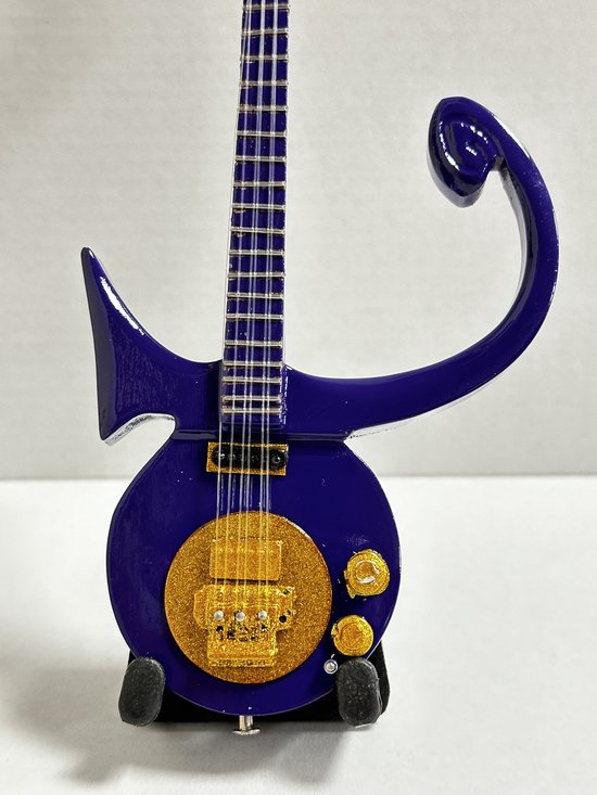 miniatuur gitaar Prince 15cm Miniature- Guitar-Mini -Guitar- Collectables-decoratie -gitaar-Gift--Kado- miniatuur- instrument-Cadeau-verjaardag