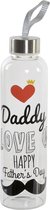Glazen drinkfles Daddy I love you 550 ml - Vaderdag cadeau - Waterflessen
