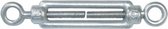 AMIG Spanschroeven/draadspanner met oog/oog - 1x - 7cm - verzinkt staal - 100kg - M5 schroefdraad
