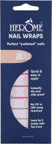 Herome Nail Wraps French Manucure Pink - Stickers ongles - Nail Art - Sans temps de séchage - 2x10 stickers - Cadeau - Stickers Nail Art - Stickers Vernis à ongles