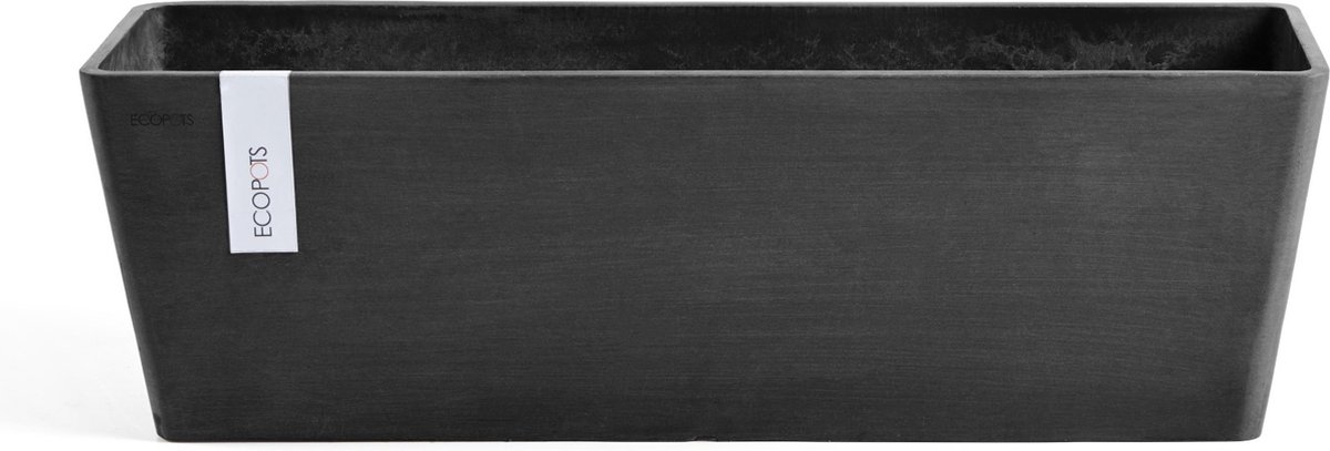 Ecopots Bruges 55 - Dark Grey - 55,5 x 16,5 x H17 cm - Rechthoekige donkergrijze bloempot / plantenbak