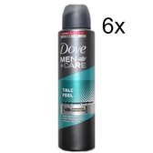 Dove Men + Care Talc Feel Deodorant Spray - 6 x 150 ml