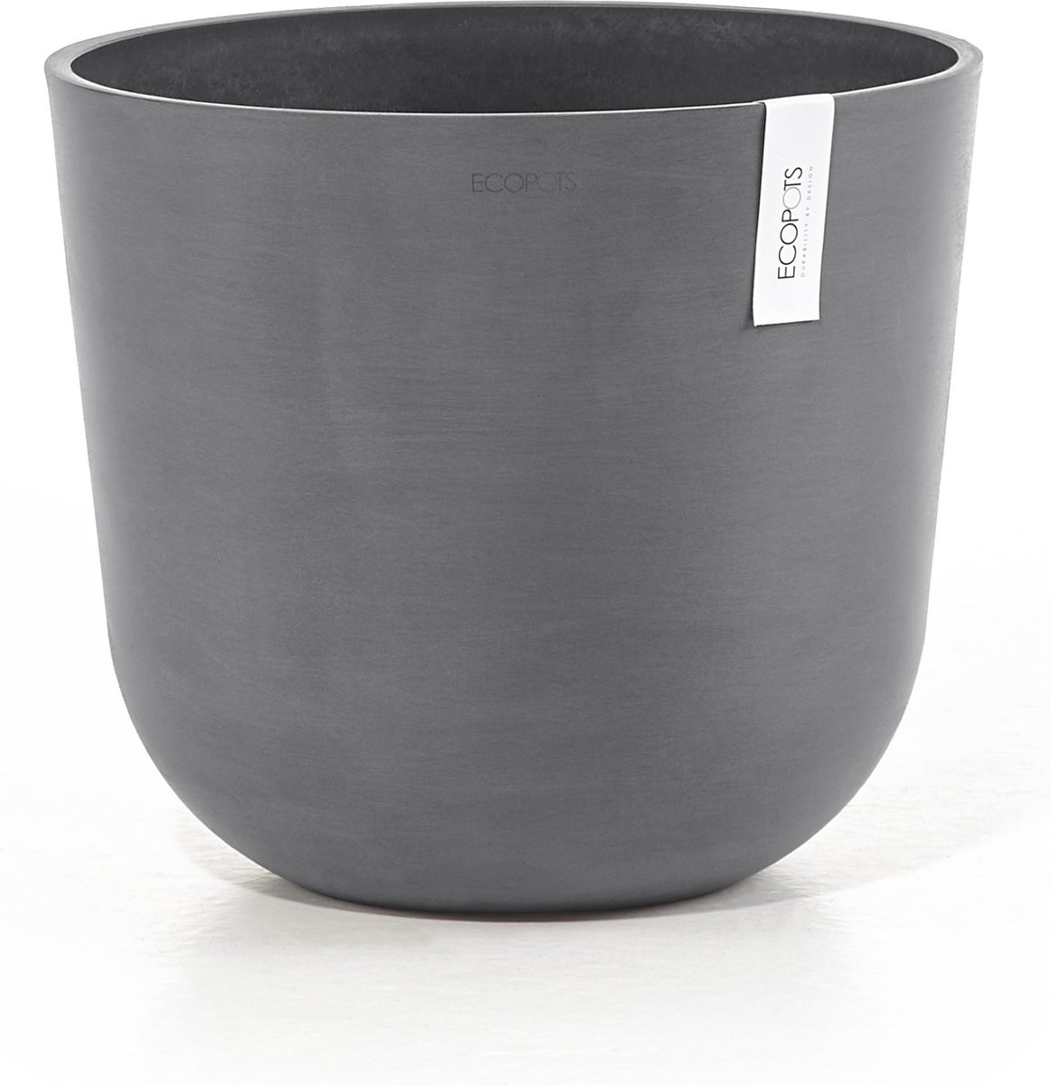 Ecopots Oslo 35 - Grey - Ø35 x H30,5 cm - Ronde grijze bloempot