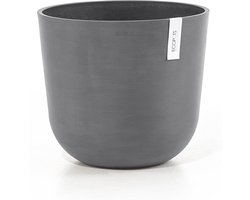Ecopots Oslo 35 - Grey - Ø35 x H30,5 cm - Ronde grijze bloempot