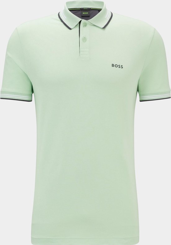 Foto: Boss paul curved polo open green